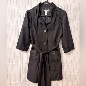 Black Charlotte Russe Trench Coat